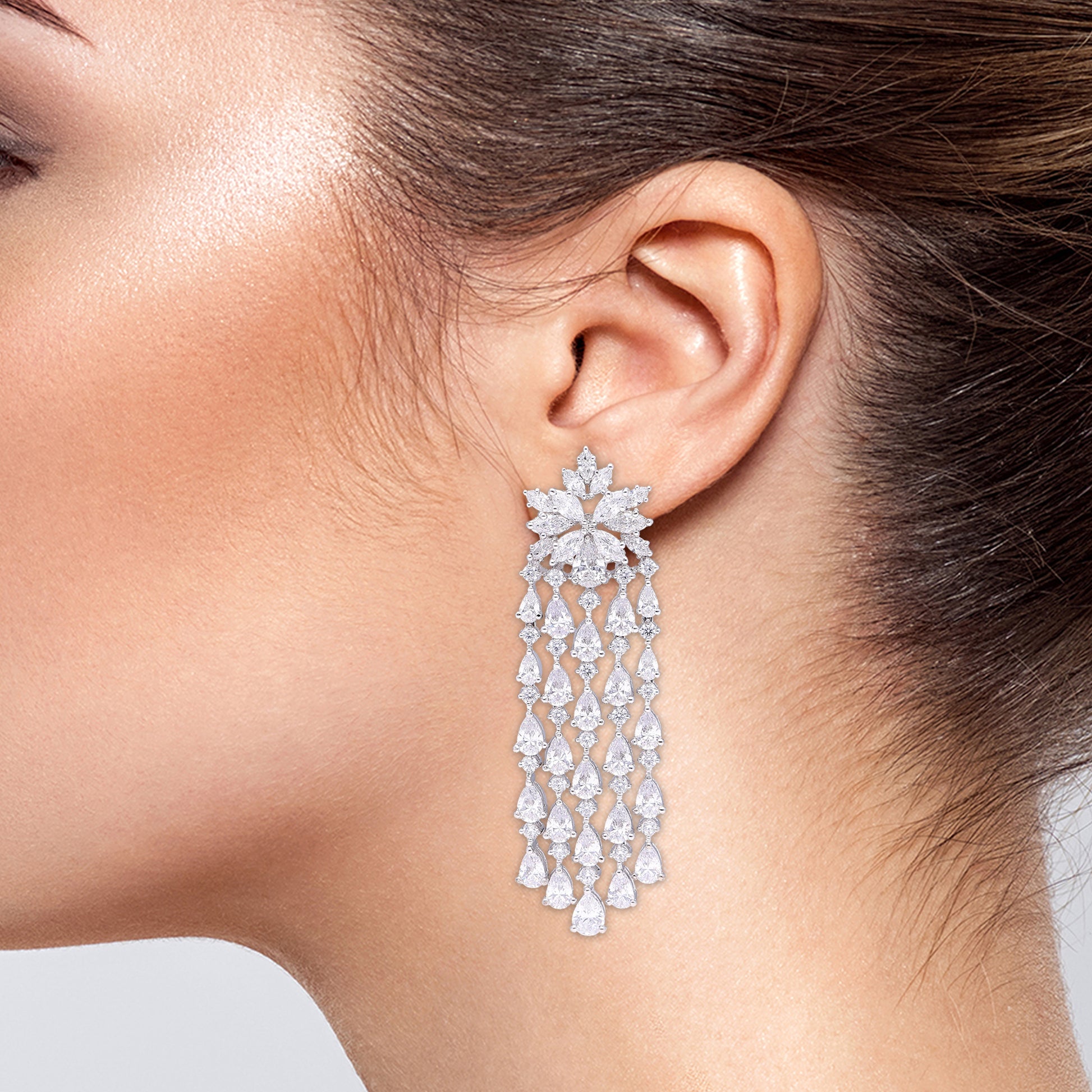 Cascading Diamond Earrings