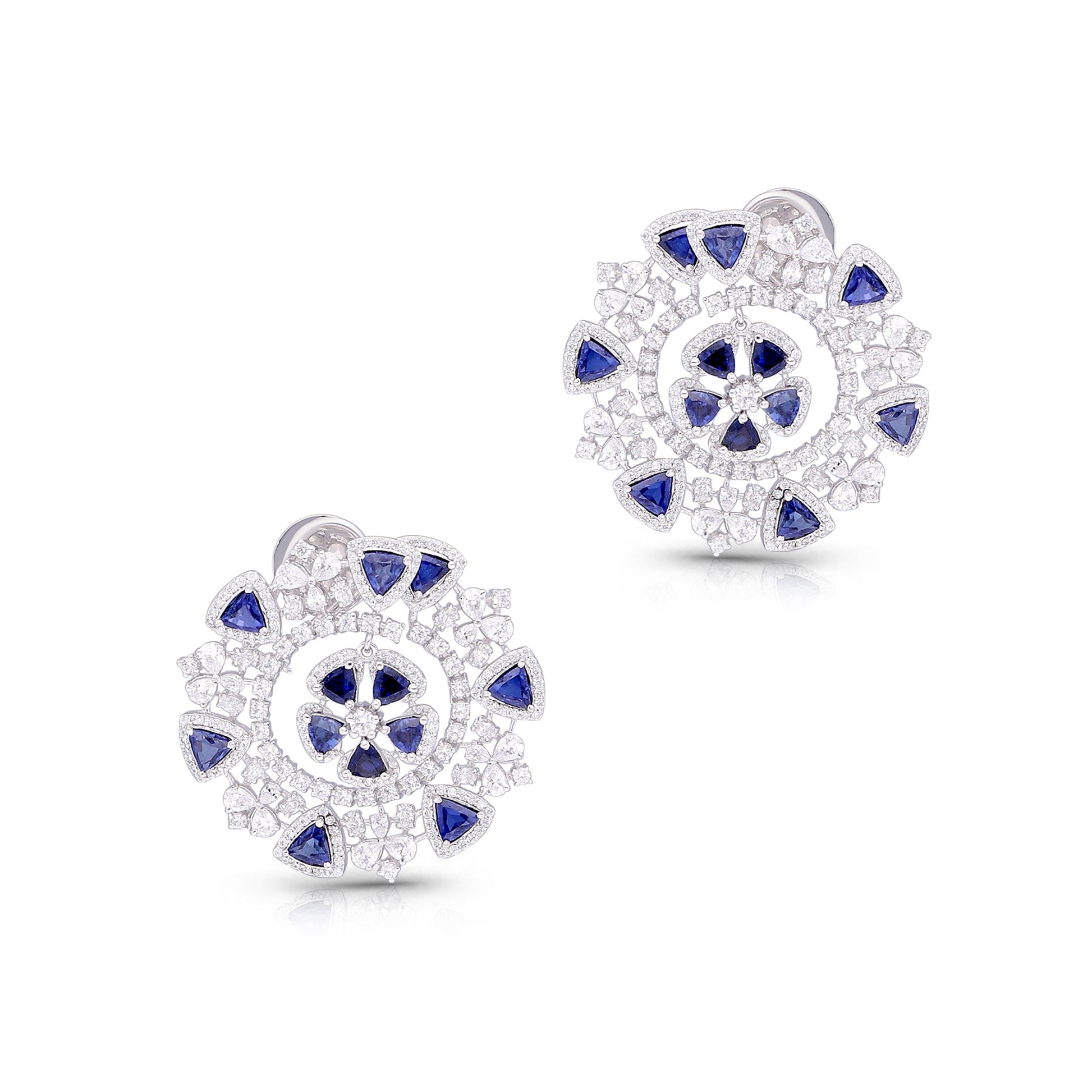 Sapphire Fern Earrings