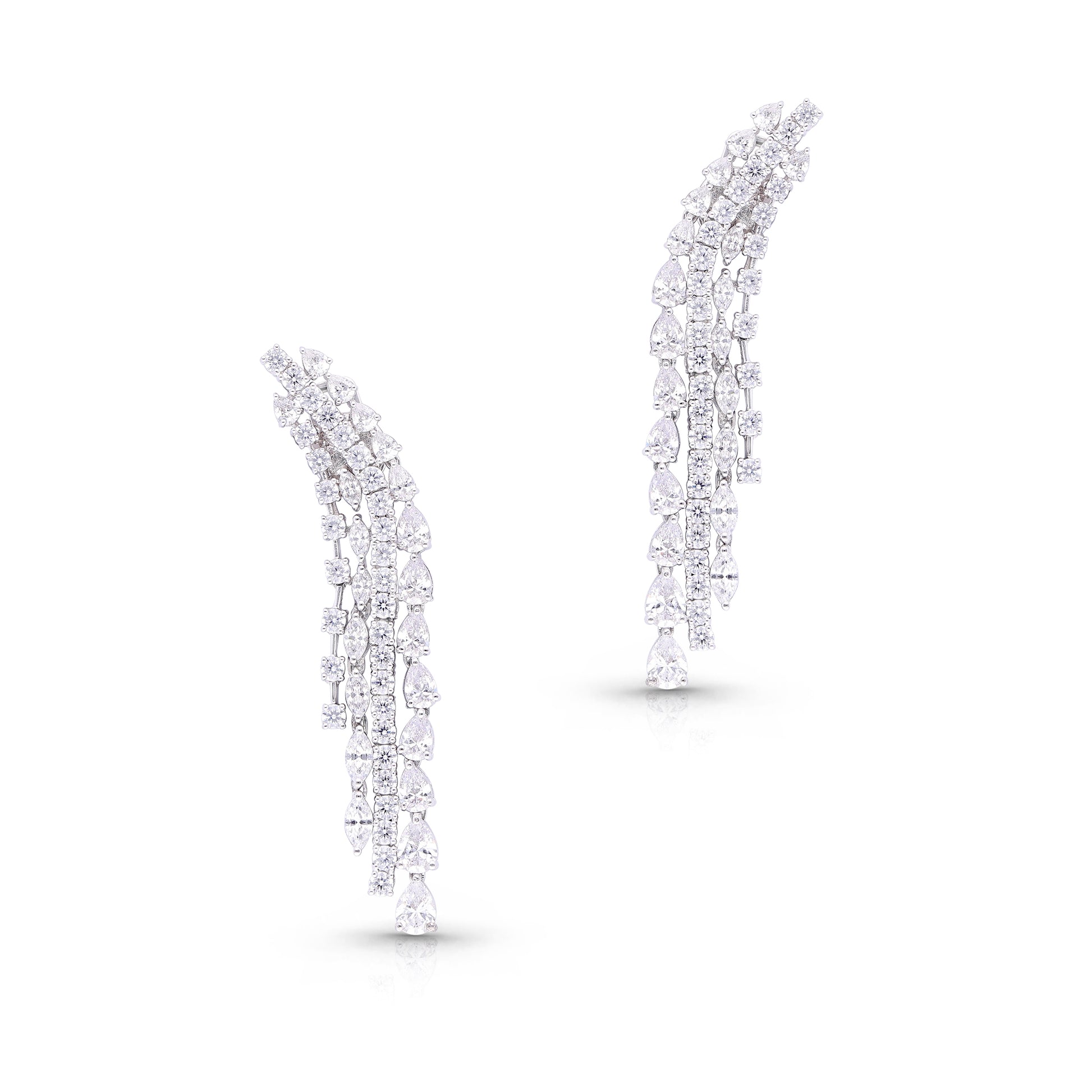 Cascading Marquise and Pear Earrings