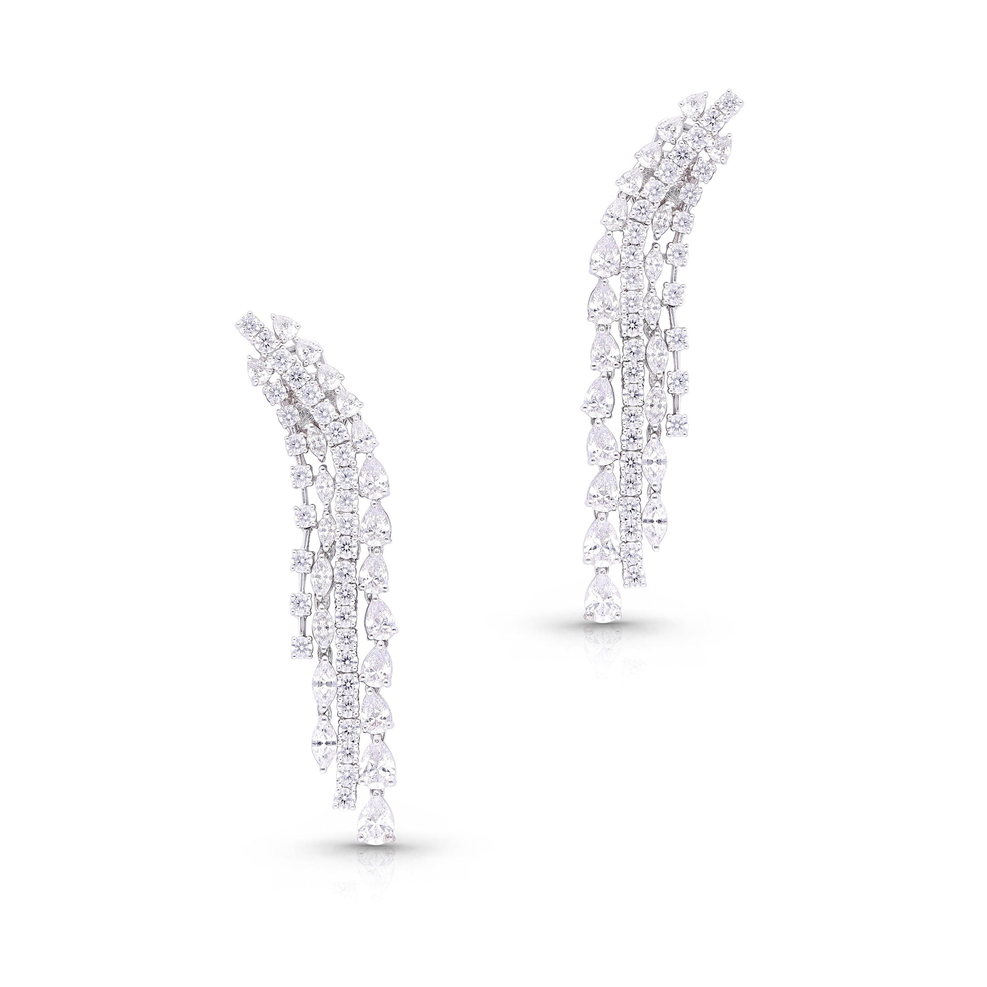 Cascading Marquise and Pear Earrings
