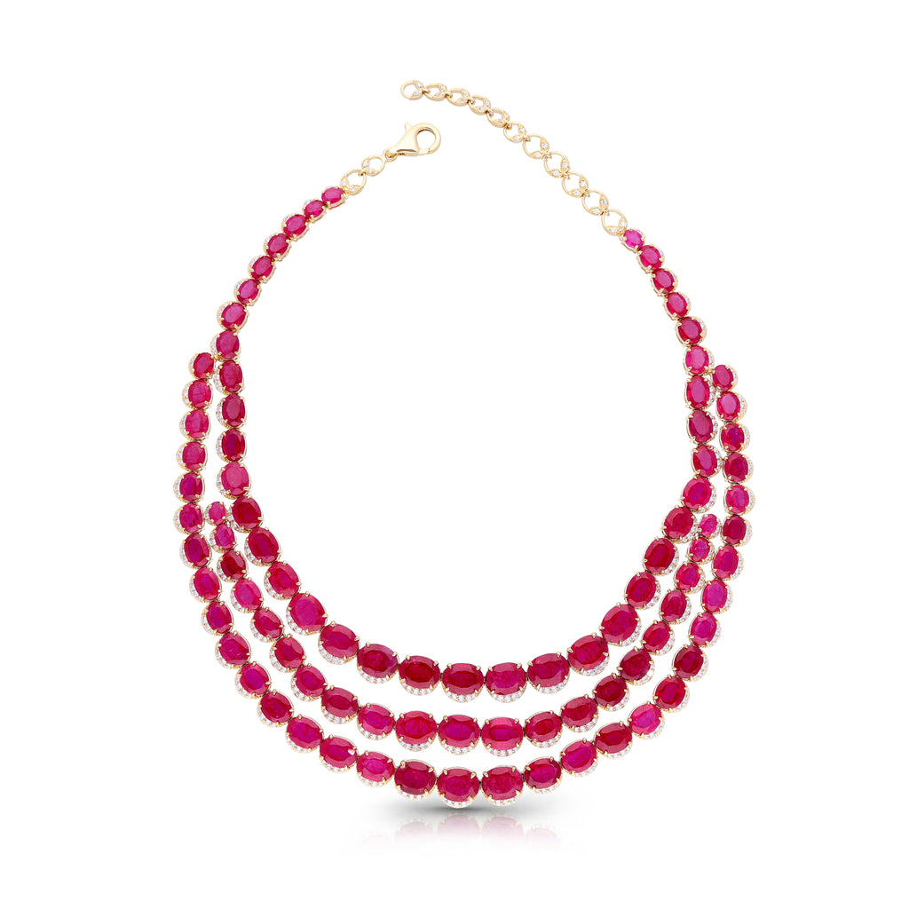 Aurielle Ruby Multilayer Necklace