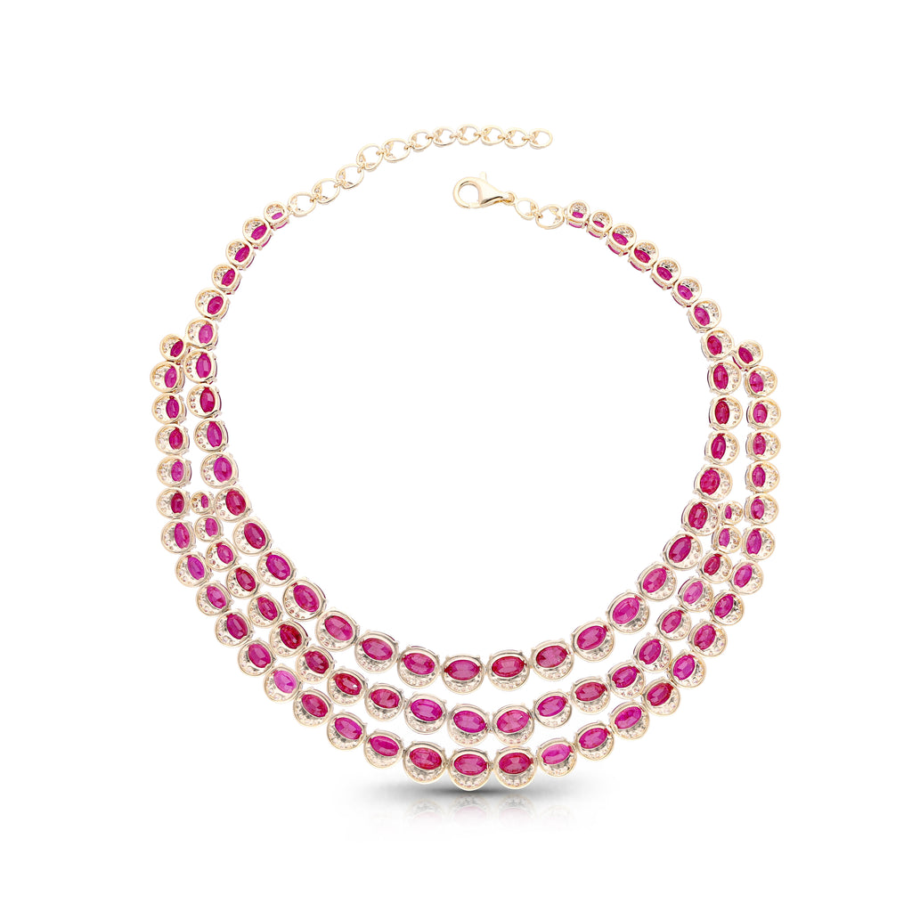 Aurielle Ruby Multilayer Necklace