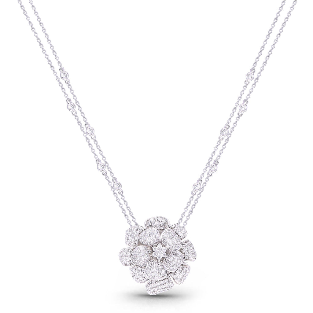 Diamond Rose Necklace