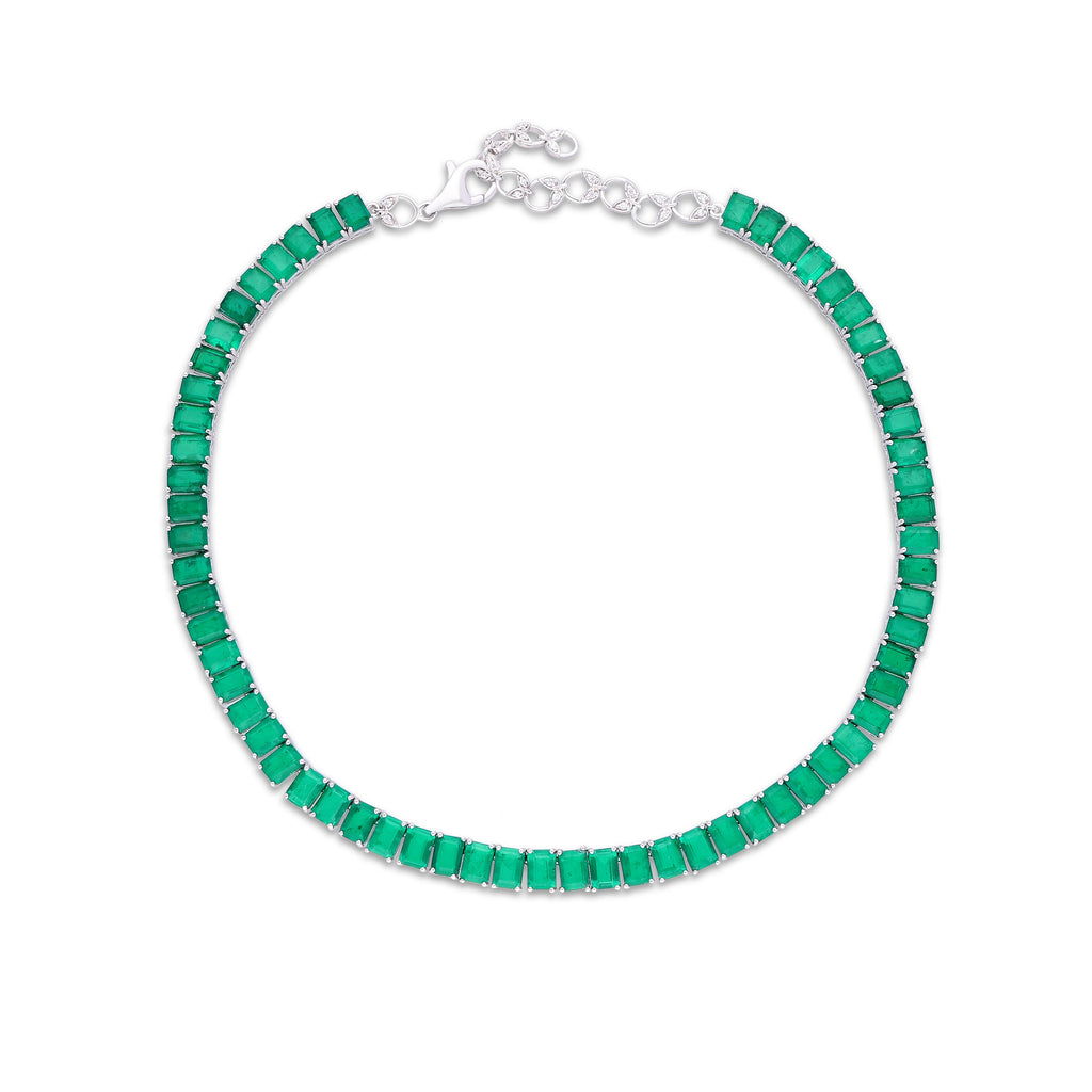 White Gold Necklace (Emerald Cascade Necklace)