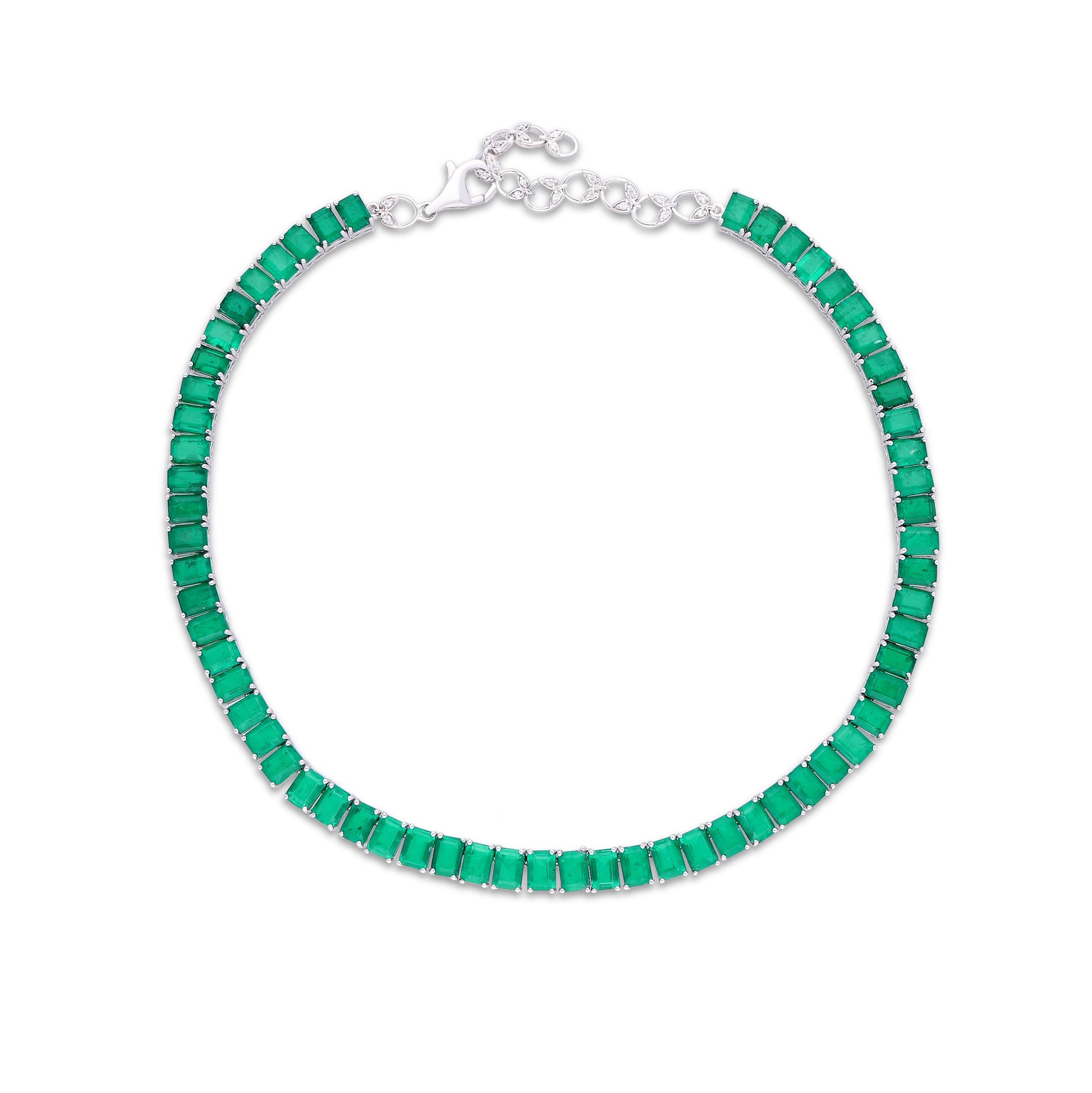 White Gold Necklace (Emerald Cascade Necklace)
