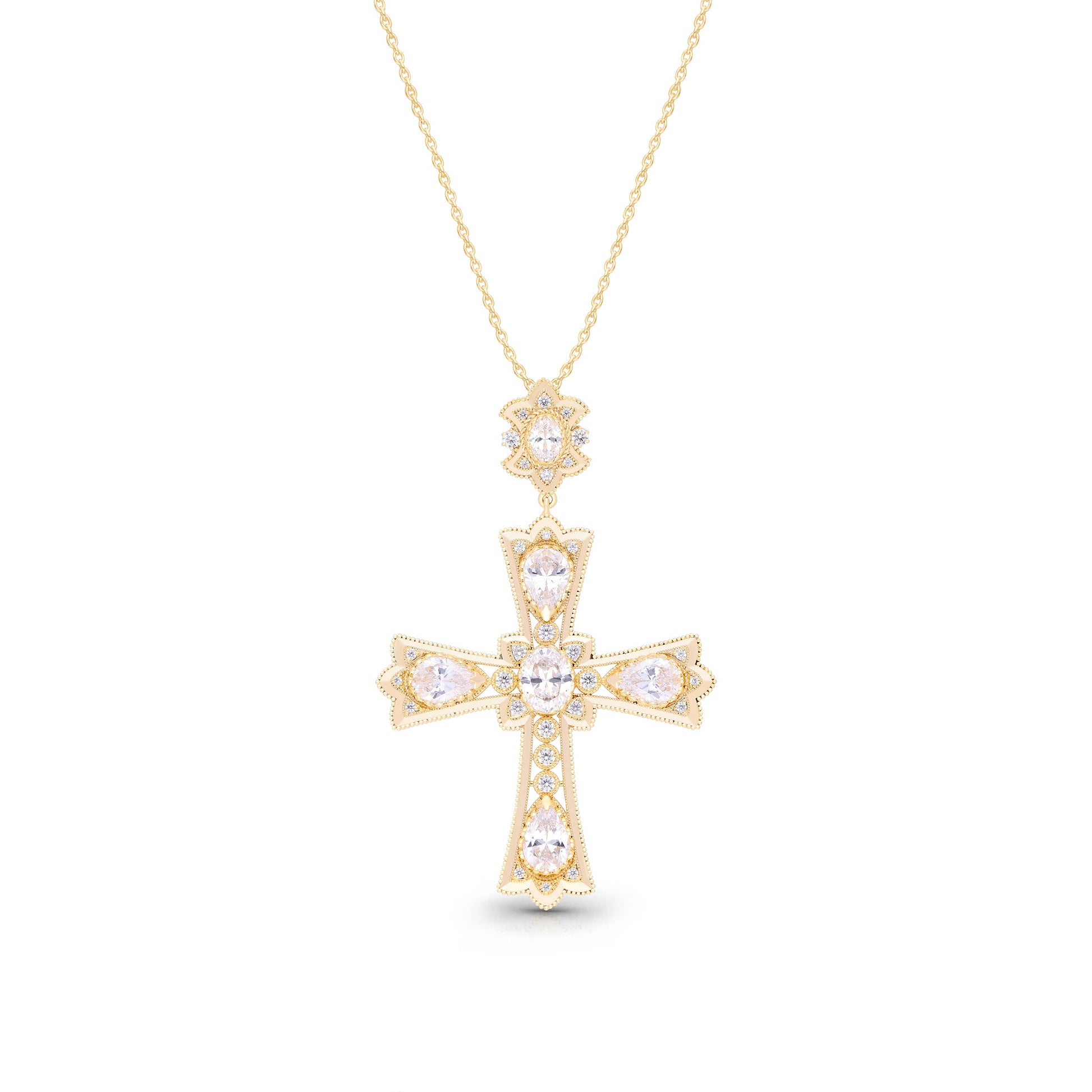 Ivory Halo Pendant Necklace