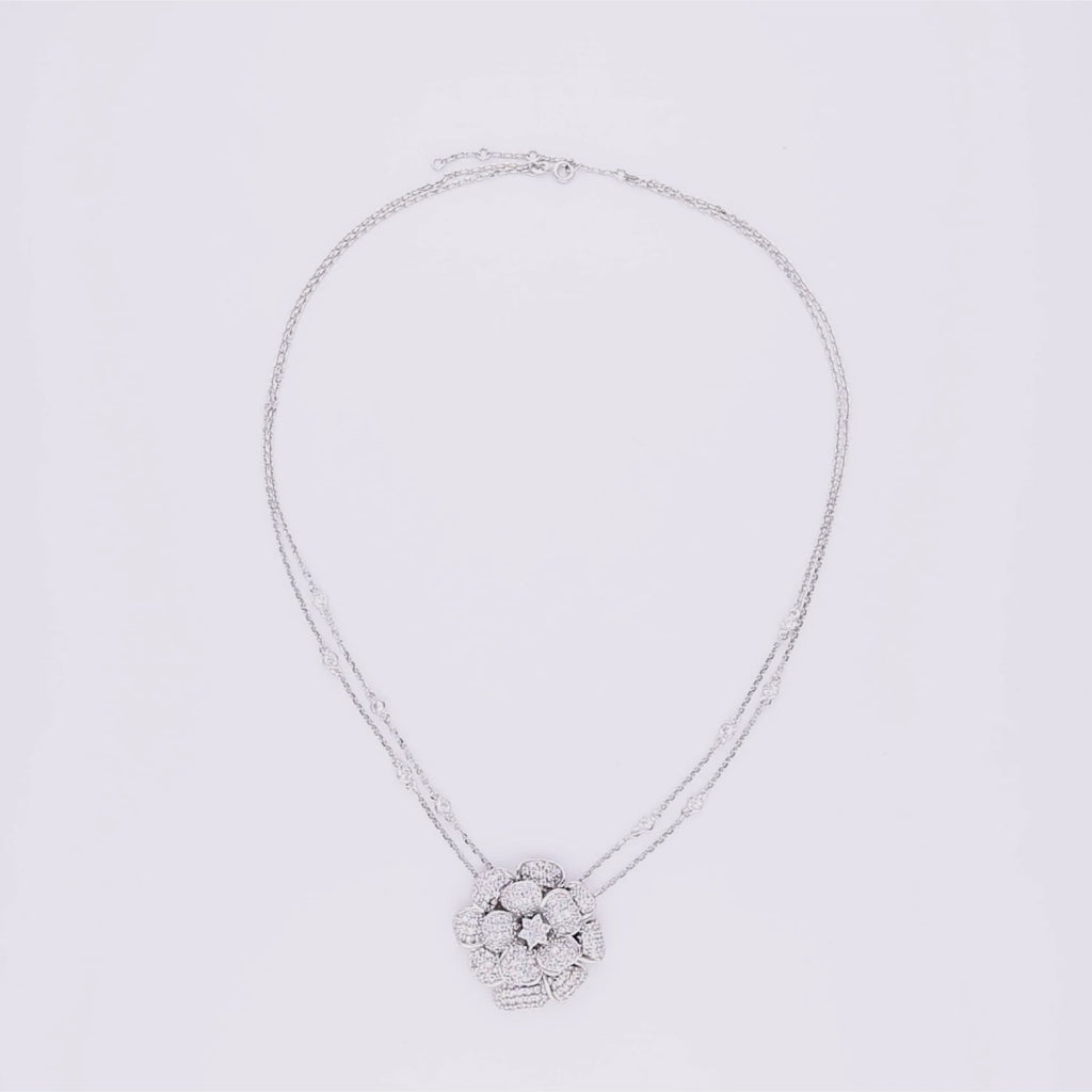 Diamond Rose Necklace