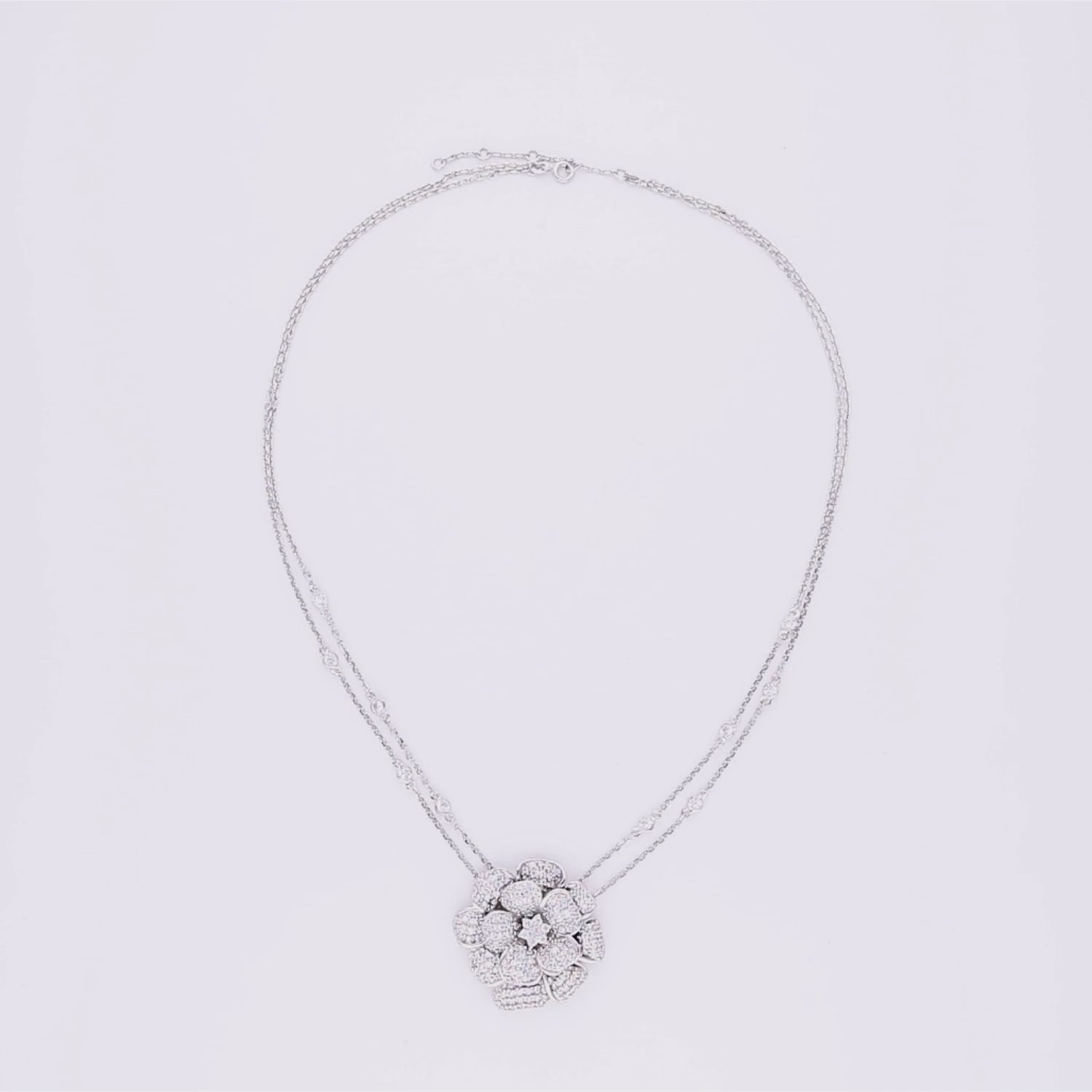 Diamond Rose Necklace