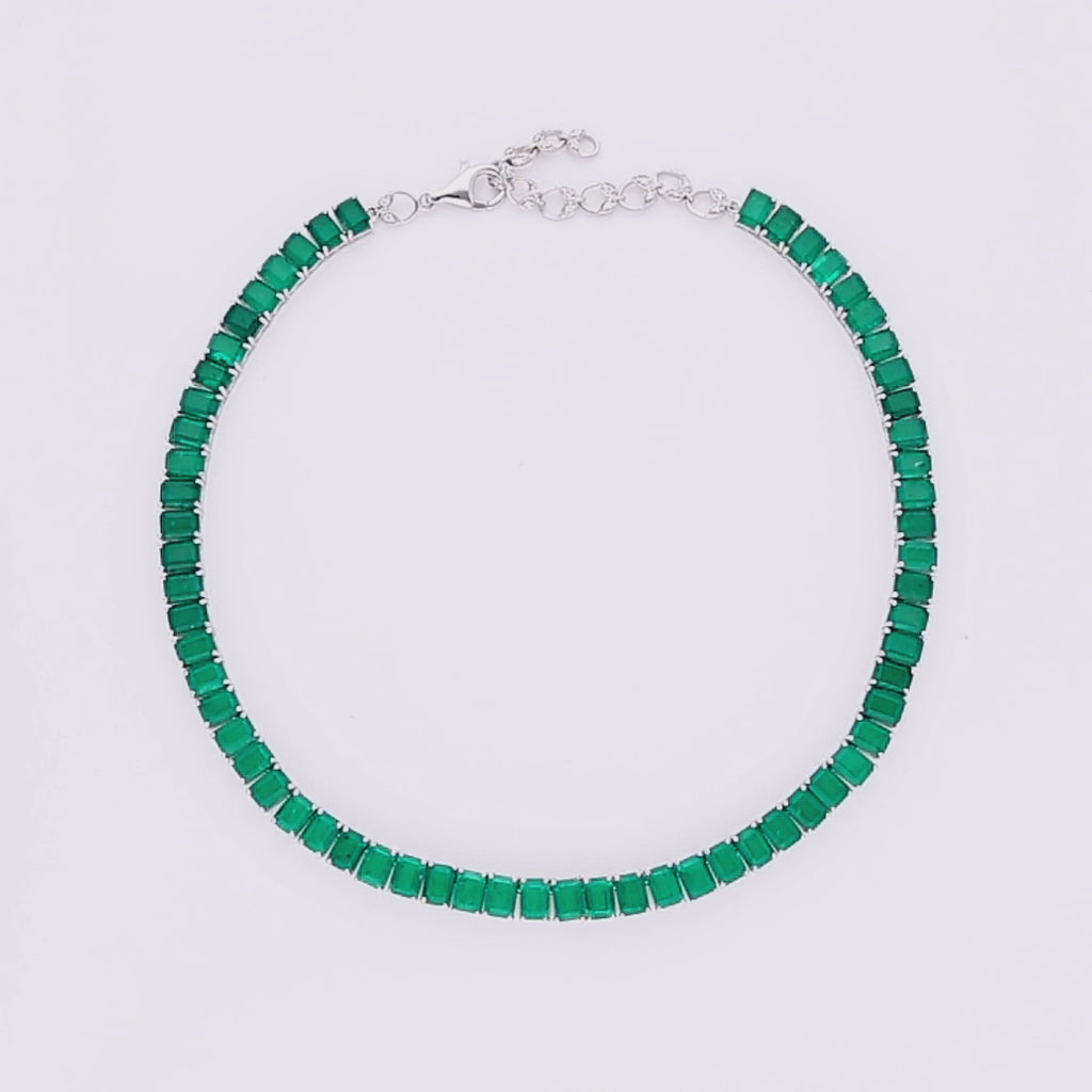 White Gold Necklace (Emerald Cascade Necklace)